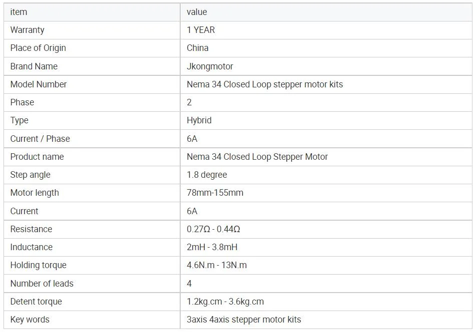 86 Hybrid Servo CNC Kit Closed Loop Stepper Motor