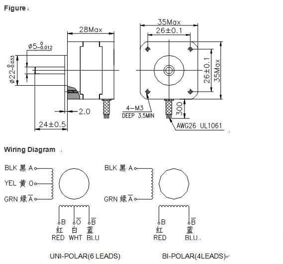 DC Motor Brushless DC Motor Brushless Motor Electric Motor Brushed Motor PMDC Motor BLDC Motor 35HS2a28-054stepping Motor 1.8° 2-Phase Hybrid Stepper Motor