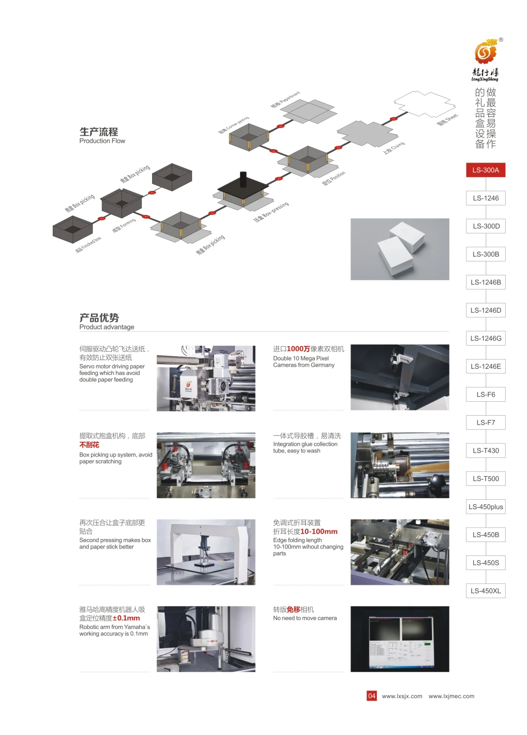 Panasonic PLC. Anti-Leaking Gluing System. Servo Motor Feeding System. Storage Function for The Positioning Part, Easy to Adjustment