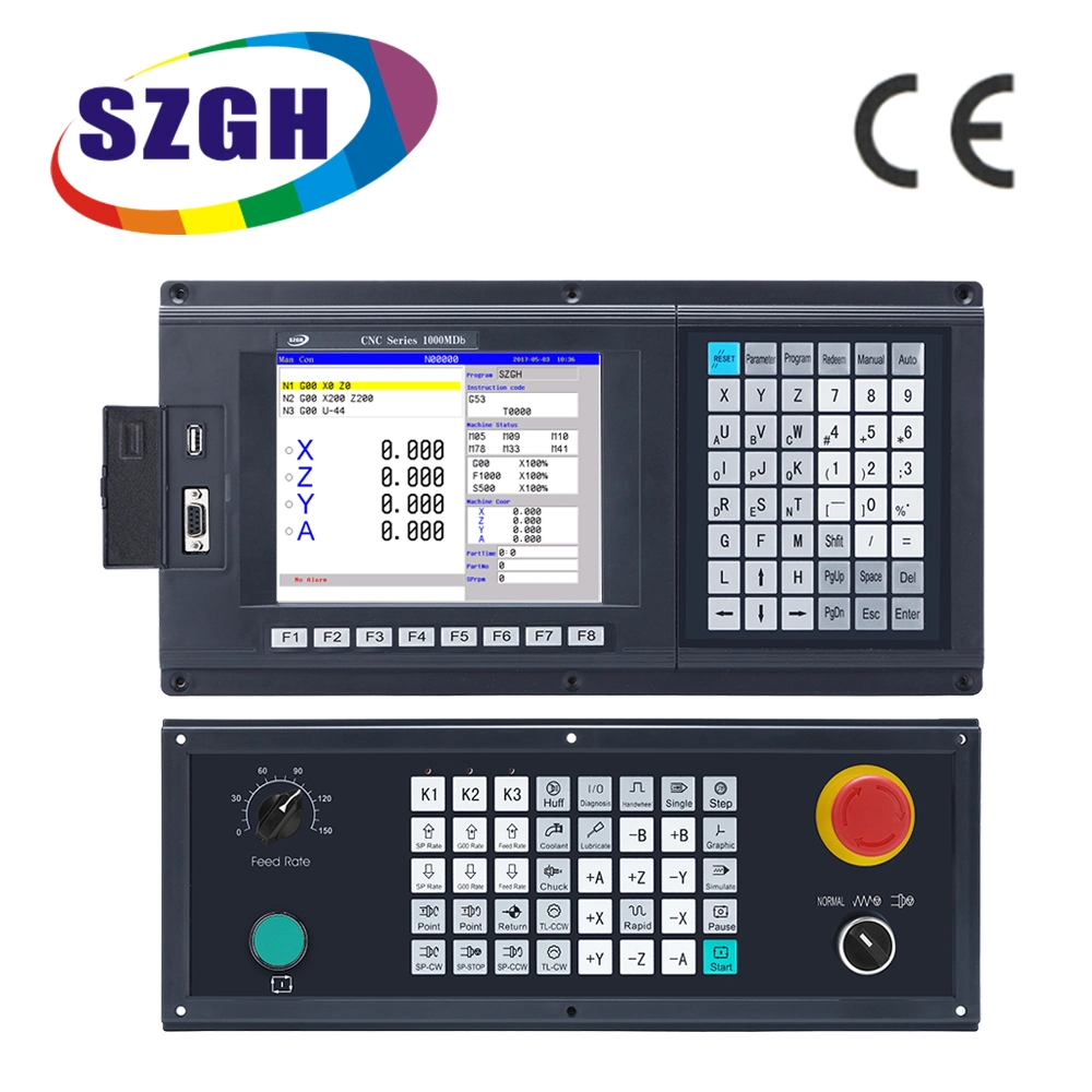 Standard&Modbus Type Four Axis Mini CNC Milling Controller with Mpg, Io Board, Rotary Encoder Parts, 8.4inch Display