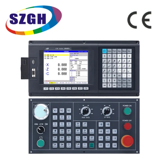 Mini controller di fresatura CNC a quattro assi standard e Modbus con MPG, scheda IO, parti encoder rotativo, display da 8,4 pollici